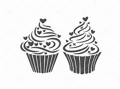 Image result for Cupcake SVG Black and White