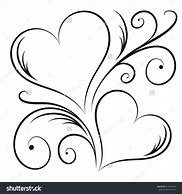 Image result for Fancy Love Heart Drawing
