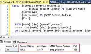 Image result for SQL Server Database Mail Tables