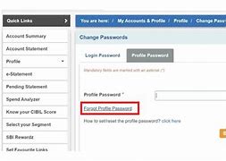 Image result for SBI Personal Banking Profile Password