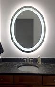 Image result for Oval LED Mirror Bathroom