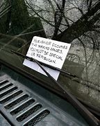 Image result for Funny Windshield Notes