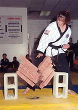 Image result for Women's Karate Breaking Bricks