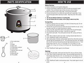 Image result for Rice Cooker Directions