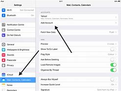Image result for iPad Email Security Settings Menu