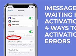 Image result for iMessage Waiting for Activation