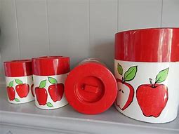 Image result for Red Apple Canister