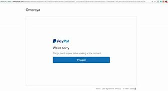 Image result for PayPal Error Screen