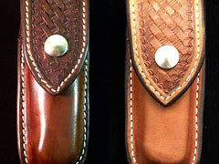 Image result for Custom Leather Sheaths for Folding Knives