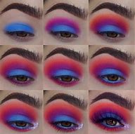Image result for Pink Green Eyeshadow Makeup