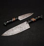 Image result for Damascus Kitchen Knife