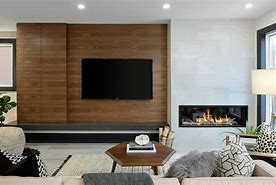 Image result for TV Next to Fireplace Modern