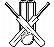 Image result for Cricket Bat Logo with White Border