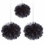 Image result for Tissue Pom Poms Black