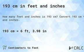 Image result for 193 Cm in Feet