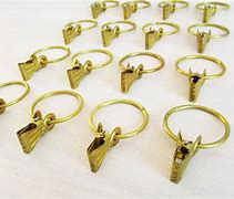 Image result for Light Champagne Gold Curtain Clip Rings