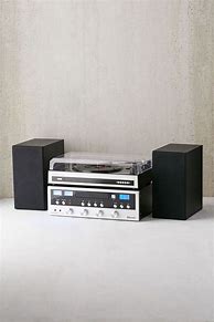 Image result for All in One Stereo Systems with USB and 3 Speed Turntable