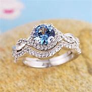 Image result for Women Blue Stone Wedding Ring