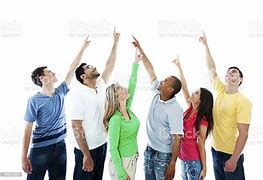 Image result for People Pointing Looking Up