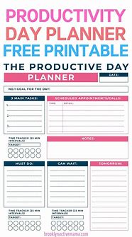 Image result for Productive Day Agenda Template