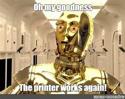 Image result for Throwing Printer Meme