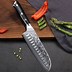 Image result for Damascus Steel Santoku Knife
