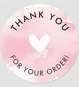 Image result for Pink Heart Thank You Labels