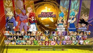 Image result for Dragon Ball Fighterz Character Select Screen Template