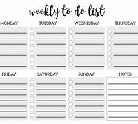 Image result for Weekly to Do List Template Word