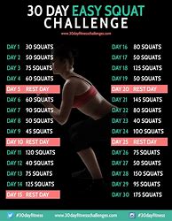 Image result for Printable 30-Day Beginner Squat Challenge