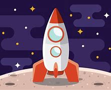 Image result for Rocket Moon Cartoon