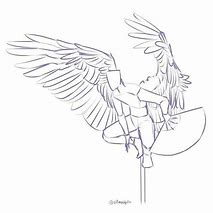Image result for Winged People Drawing