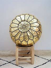 Image result for gold poufs