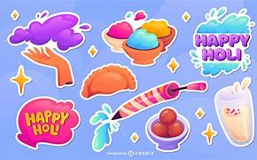 Image result for Holi Colorful Stickers