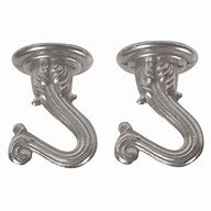 Image result for Ceiling Swag Hooks Brushed Nickel