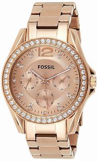 Image result for Fossil Rose Gold Analogue Watch