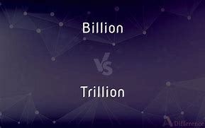 Image result for Billion vs Trillion