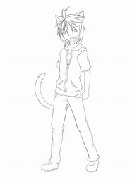 Image result for Anime Neko Boy Line Art