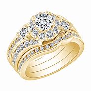 Image result for Diamond Engagement Wedding Ring Set