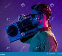 Image result for Holding a Boombox
