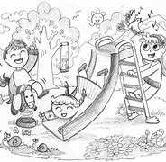 Image result for Kids Outside Drawing