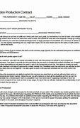 Image result for Production Contract Examples