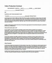 Image result for Production Contract Sample