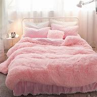 Image result for Pink Fluffy Comforter Set