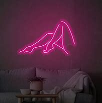 Image result for Pink Neon Legs. Sign