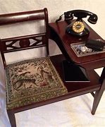 Image result for Old Telephone Table with Seat