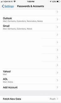 Image result for iPhone Remove Email Account