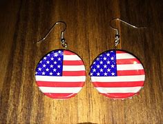 Image result for American Flag Faux Leather Earrings