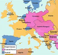 Image result for WW1 Map of Europe Clear
