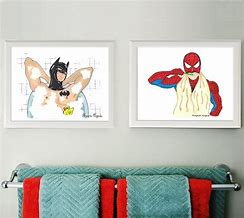 Image result for Superhero Bathroom Wall Art